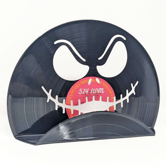 CNC Designed Black Vinyl Record Wall-Mount Display - Halloween Theme