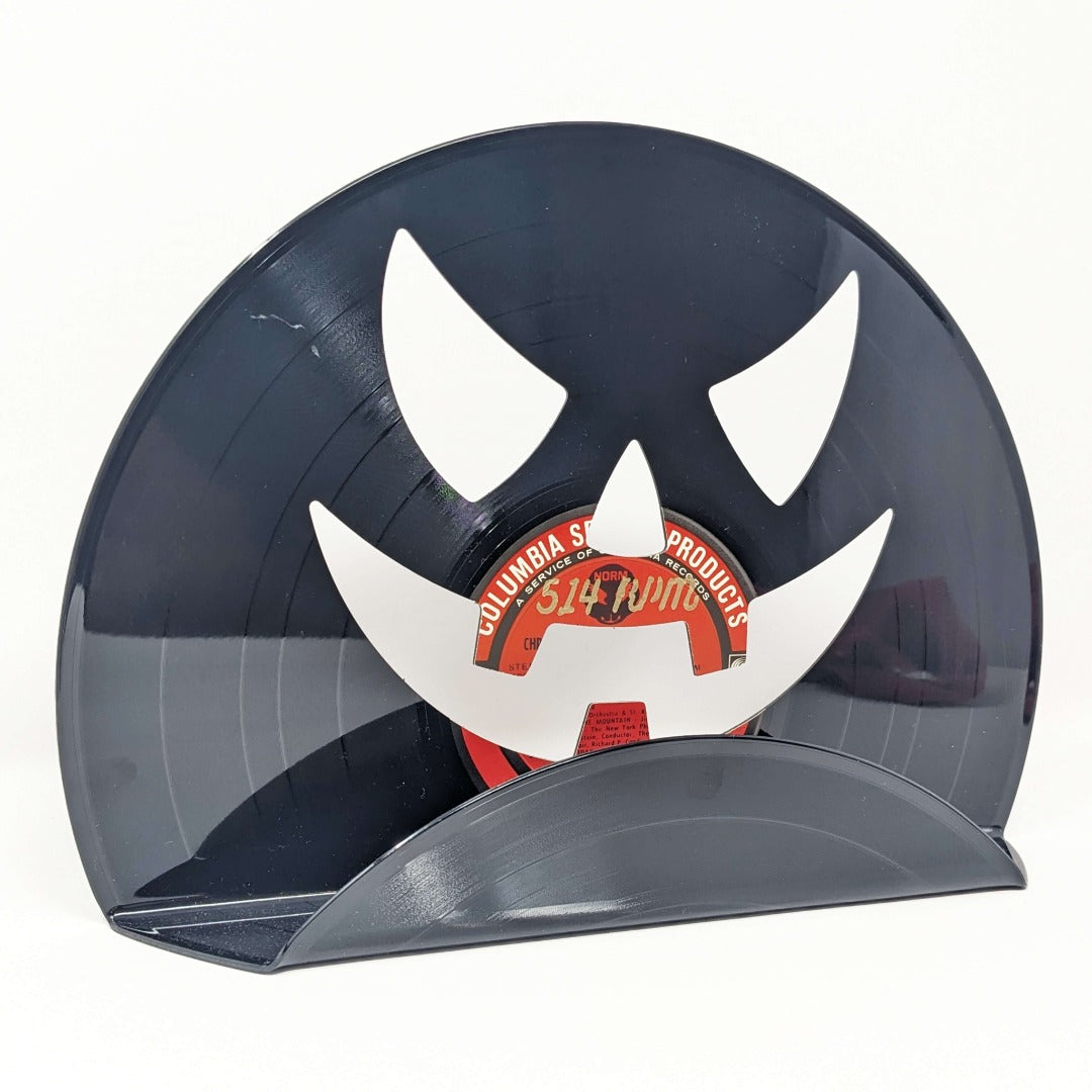 Black Vinyl Record Wall Shelf - Halloween Decor - CNC Design