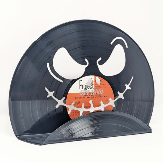 Black CNC Designed Black Vinyl Record Wall Holder - Halloween Decor
