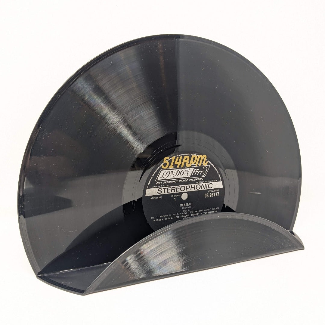 Vinyl record display wall mounted black vintage decoration shelf